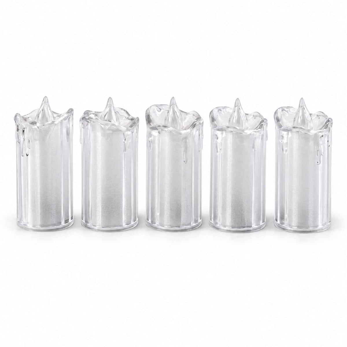 Decorative Flameless Led Candles For Festive Home And Table Decor (5 Pc Set)