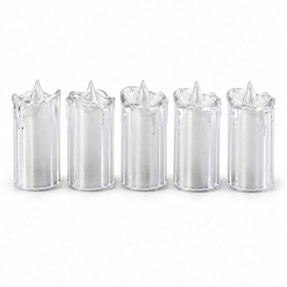 Decorative Flameless Led Candles For Festive Home And Table Decor (5 Pc Set)