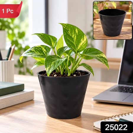 Decorative Round Plastic Flower Pot For Indoor And Outdoor Plants And Home Decor