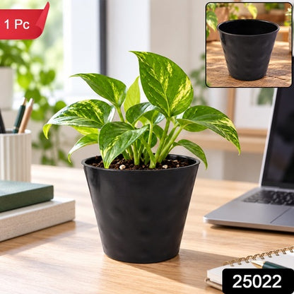 Decorative Round Plastic Flower Pot For Indoor And Outdoor Plants And Home Decor