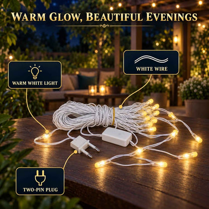 Warm White Decorative Led String Light With Two Pin Plug (1 Pc Approx. 10 Mtr)