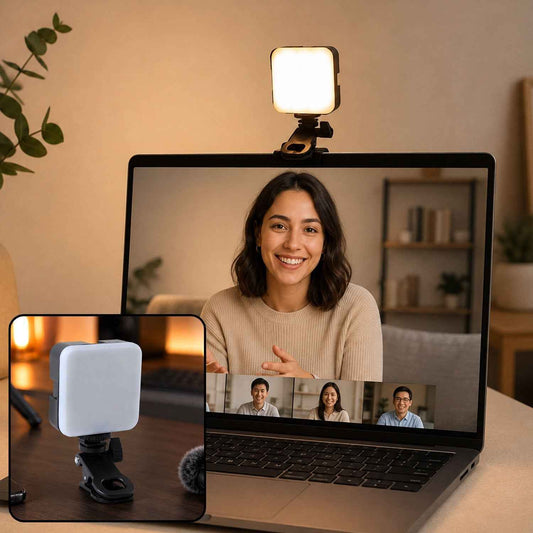 Portable Rechargeable Rgb Camera Led Light With Clip Mount For Content Creation