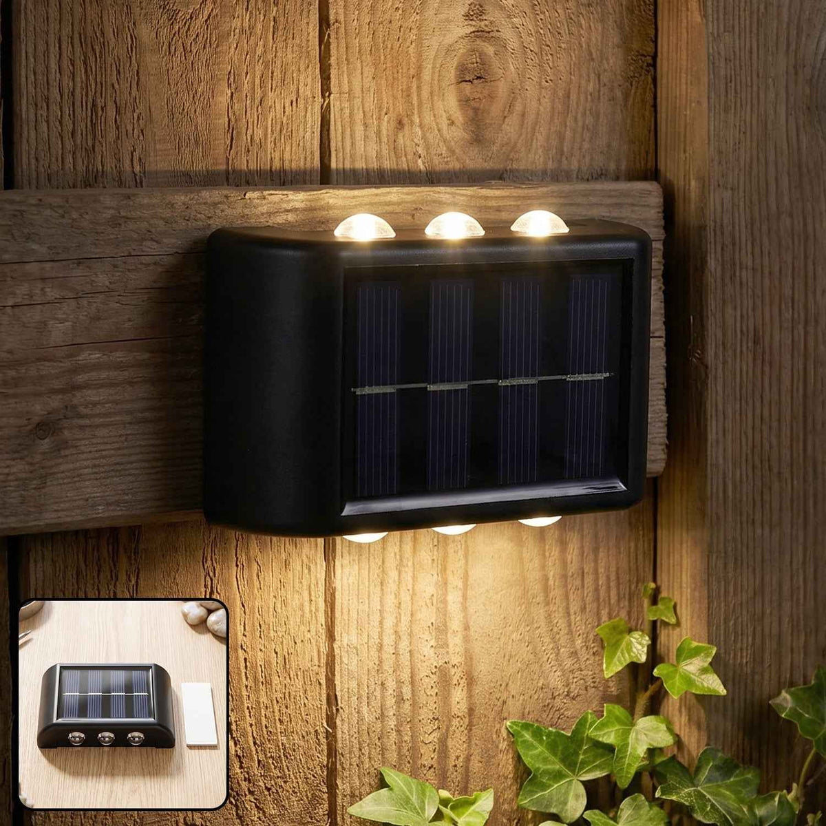 Solar Powered Sensor Led Wall Light For Garden Fence And Outdoor Use (1 Piece)