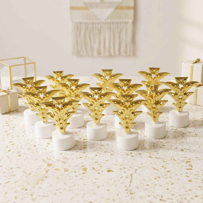 Golden Christmas Tree Led Tealight Candles For Home And Festive Decor (12 Pc Set)