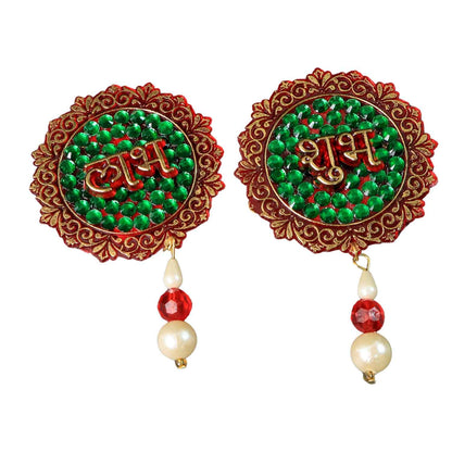 Shubh Labh Beaded Decorative Door Hanging (2 Pc)