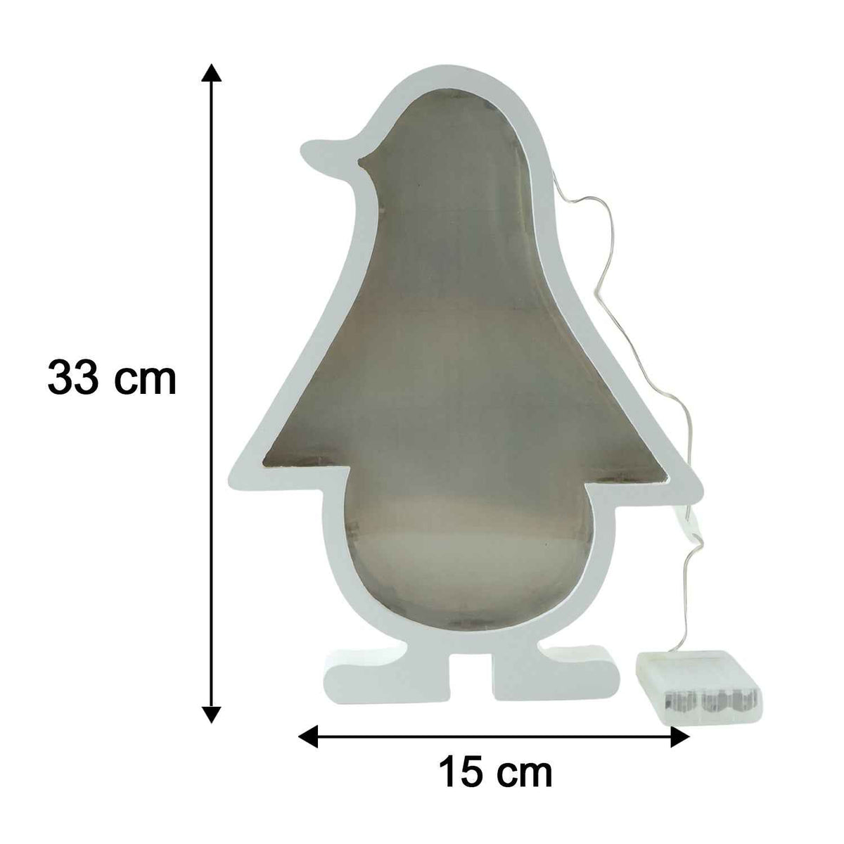 3d Led Penguin Decorative Infinity Mirror Light For Room And Wall Decor (1 Pc)