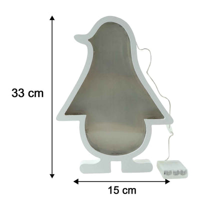 3d Led Penguin Decorative Infinity Mirror Light For Room And Wall Decor (1 Pc)