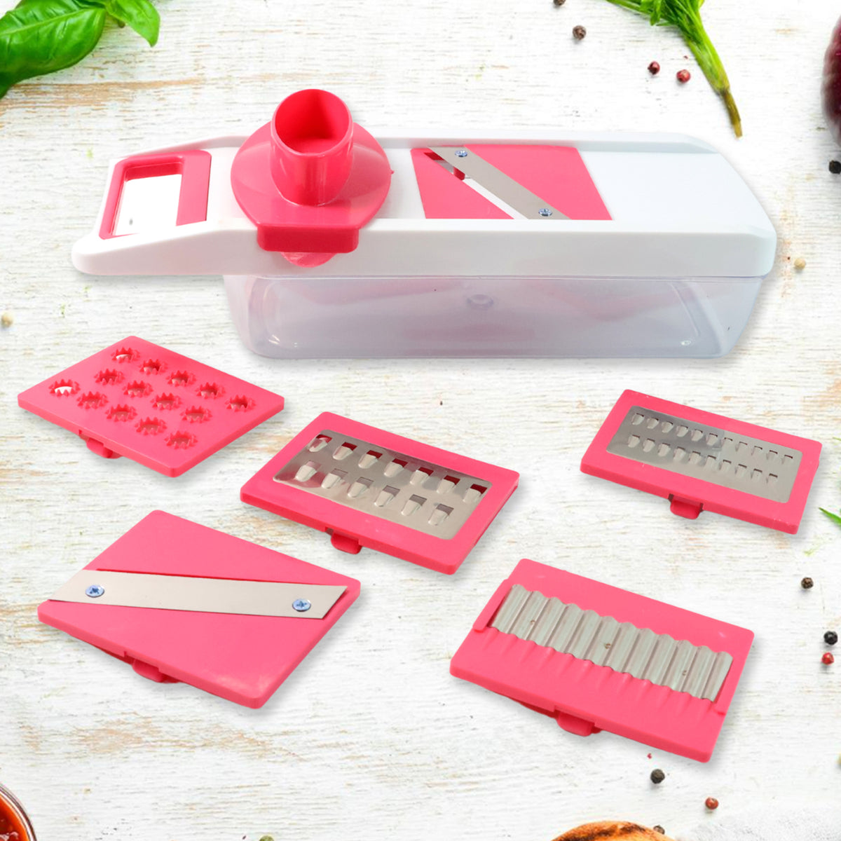 6-in-1 Vegetable Slicer Grater  Chopper - (Set)